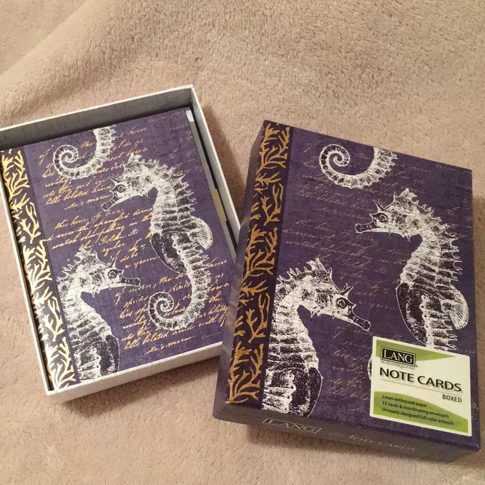 Ocean Treasure Boxed Note Card Set of 13 NWT Lang - Picture 5 of 10
